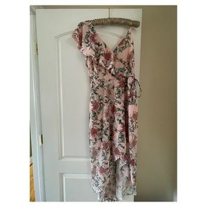 Floral Print High Low Dress